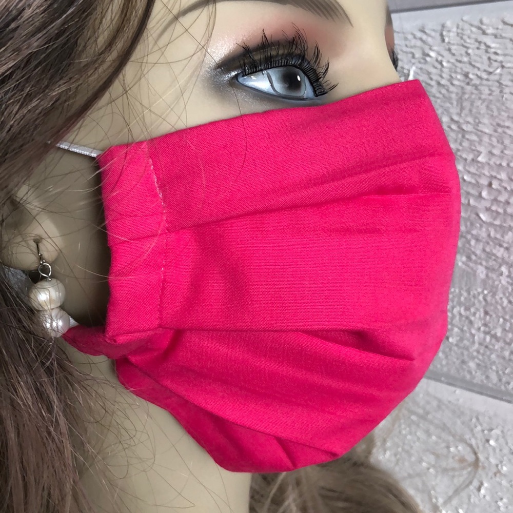 Handmade: (USA) Facial Cloth Mask (Fuschia)